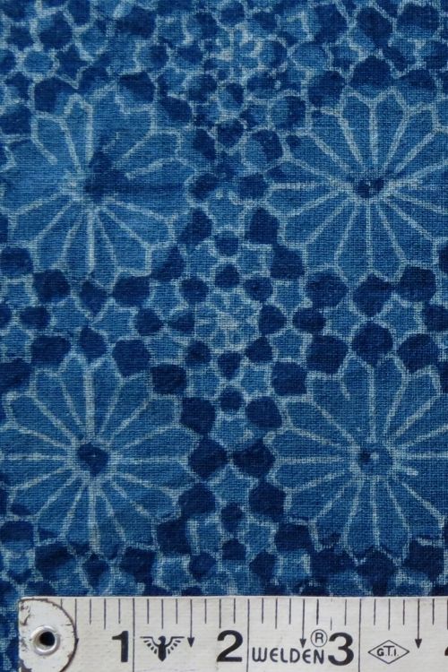 Indigo Hand Block Print - Floral Pattern