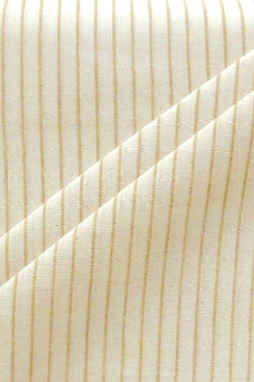Thin Mustard Stripe Organic Cotton Fabric