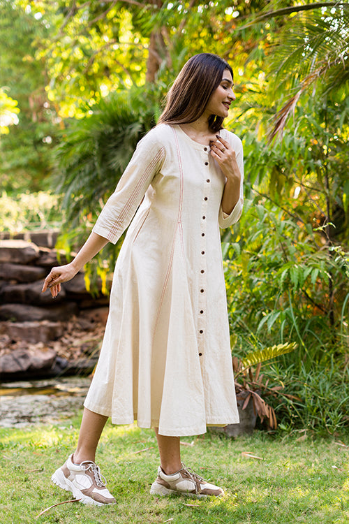 Round Neck Embroidered Dress