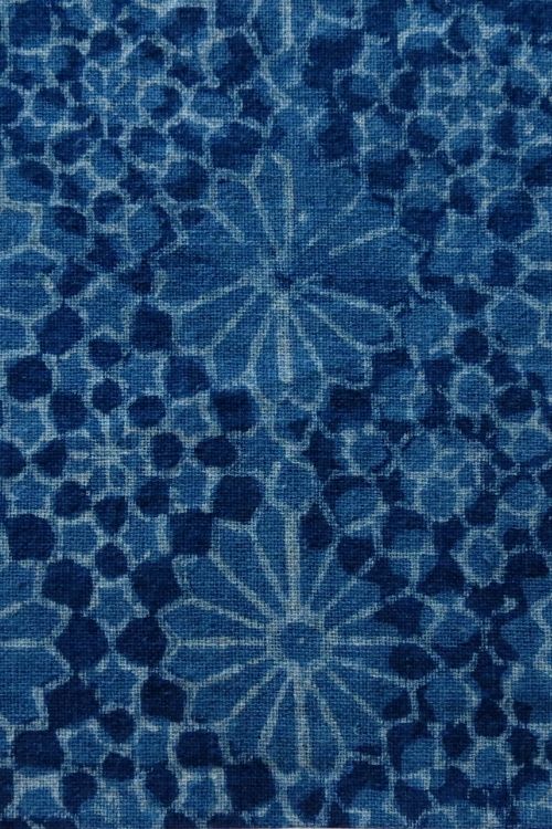 Indigo Hand Block Print - Floral Pattern