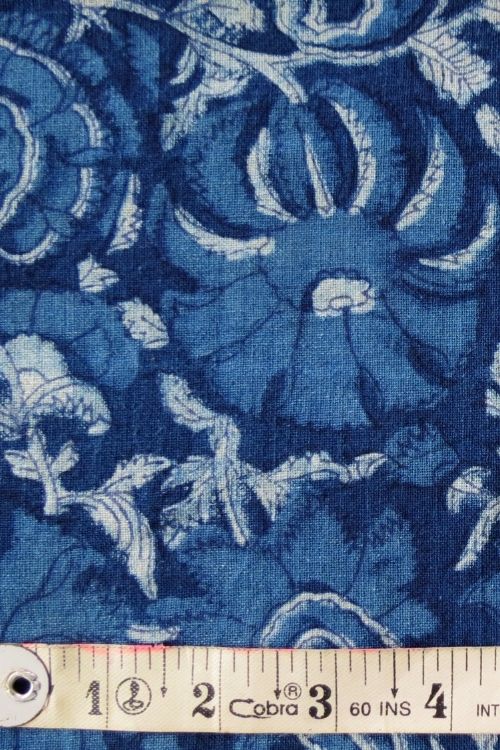 Indigo Hand Block Print - Paisley Pattern