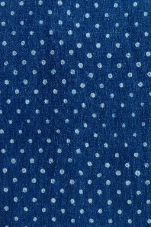 Indigo Hand Block Print - Polka Dots