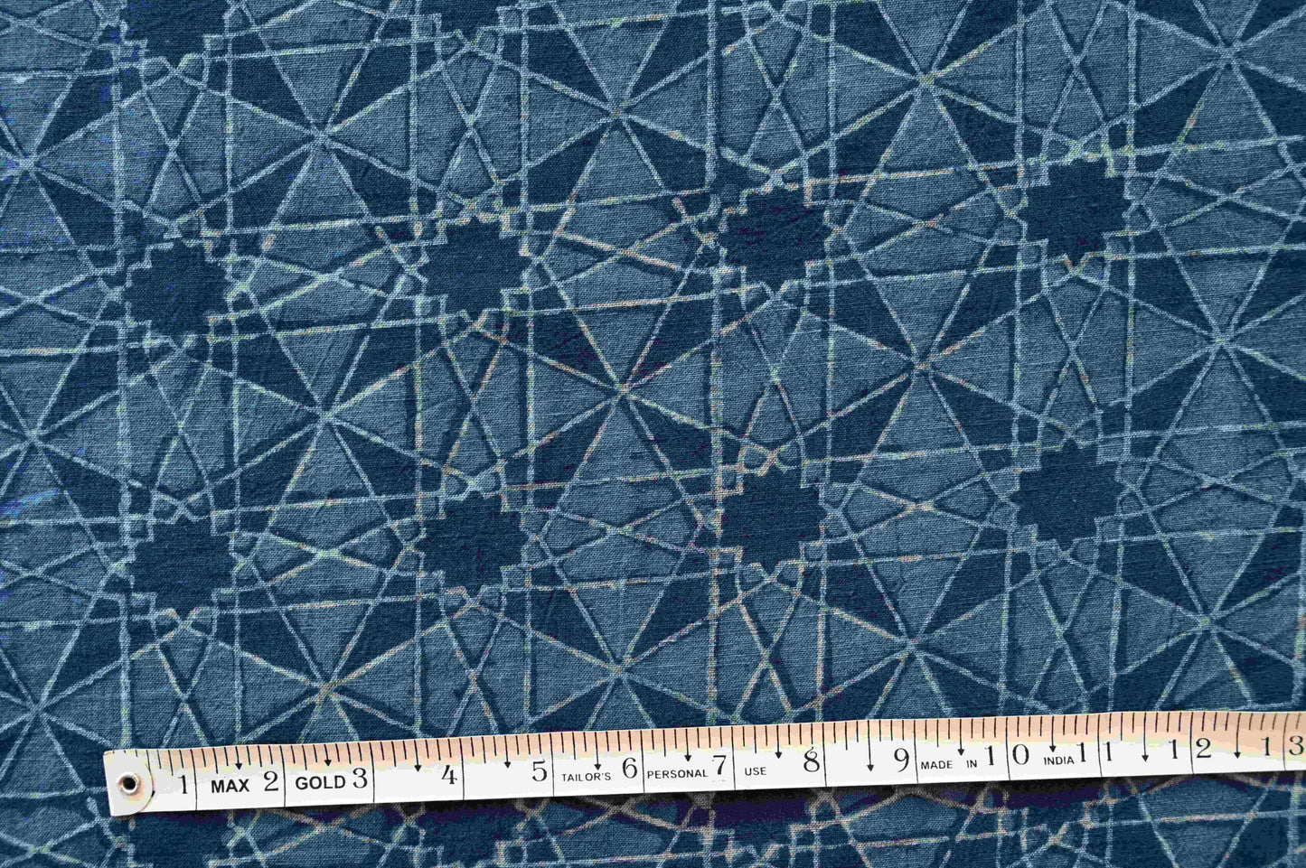 Indigo Hand Block Print - Neo Pattern
