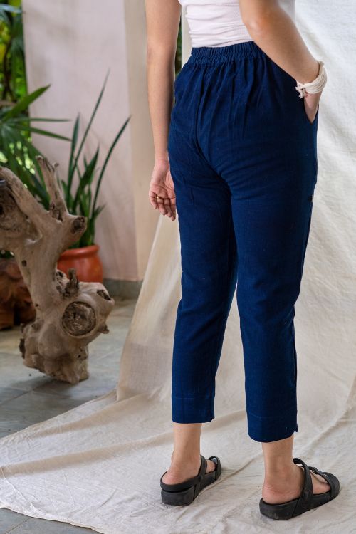 MORALFIBRE INDIGO ANKLE PANTS
