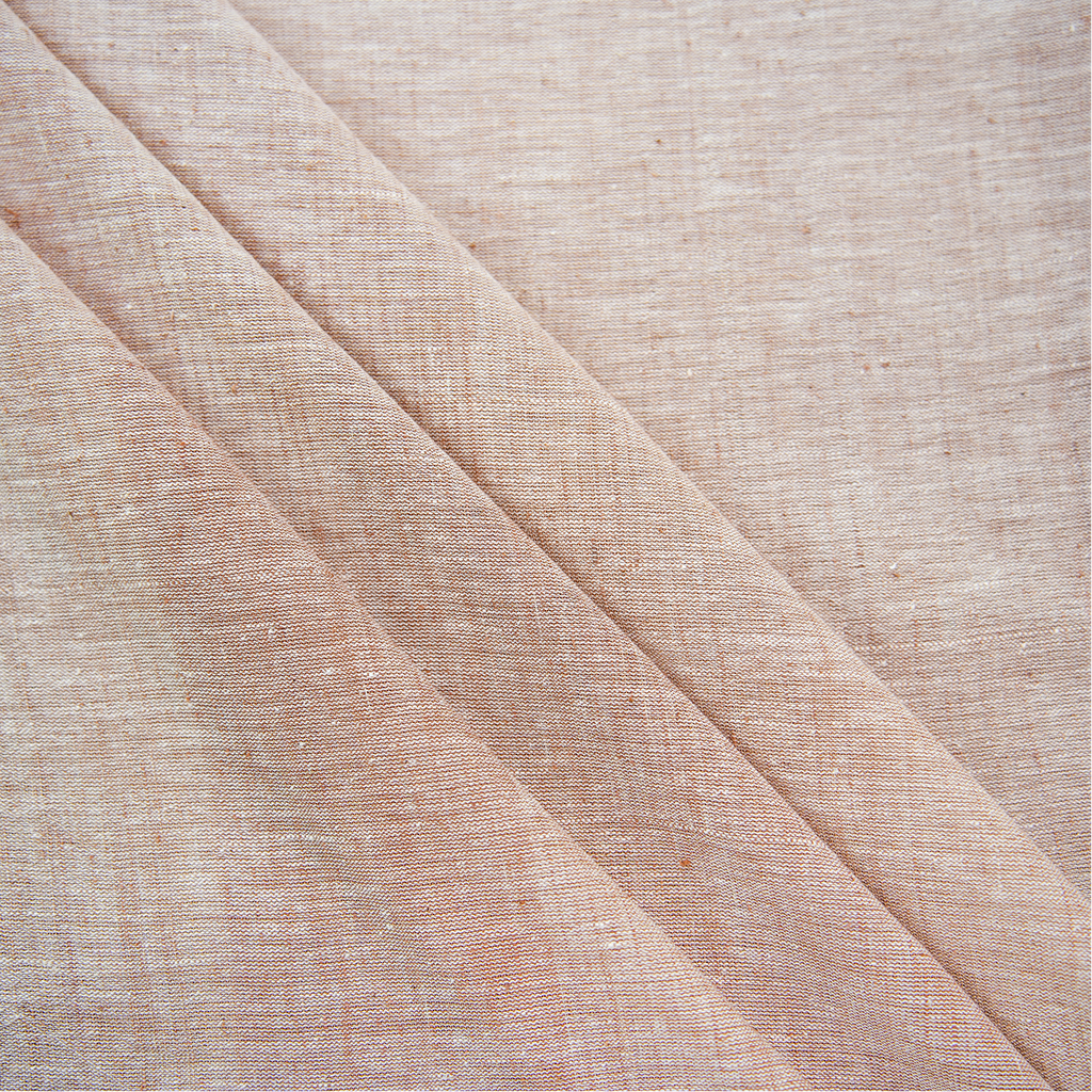Yarn Dyed Bark Brown Handwoven Cotton Fabric