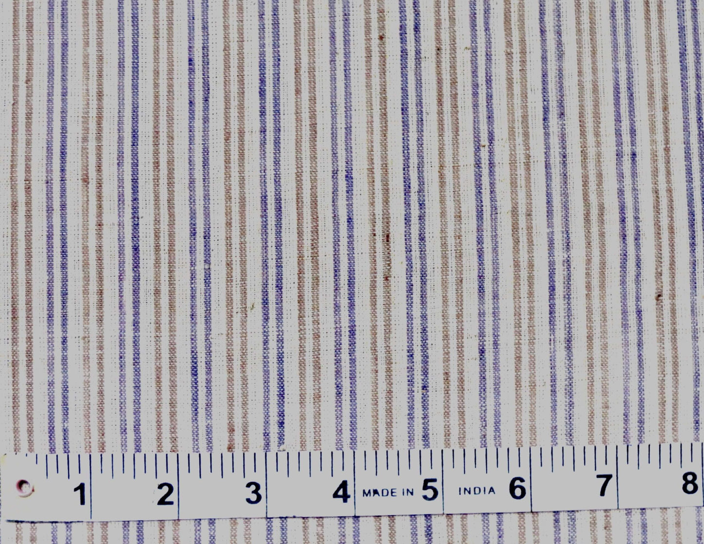 Coastal Dunes Stripes (Blue & Brown on Cream)