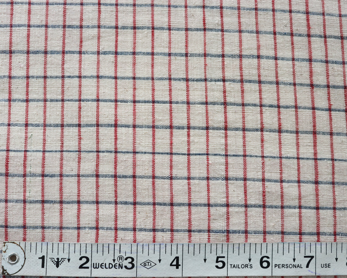 Rustic Red & Blue Yarn-Dyed Checks