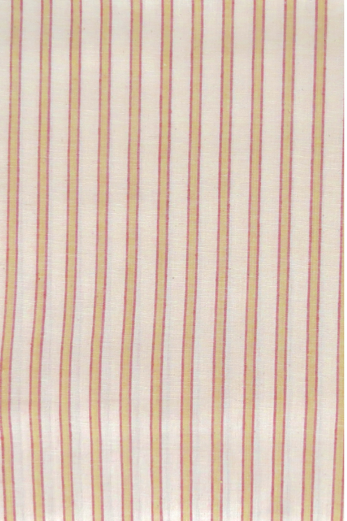 Red & Mustard Stripe Organic Cotton Fabric