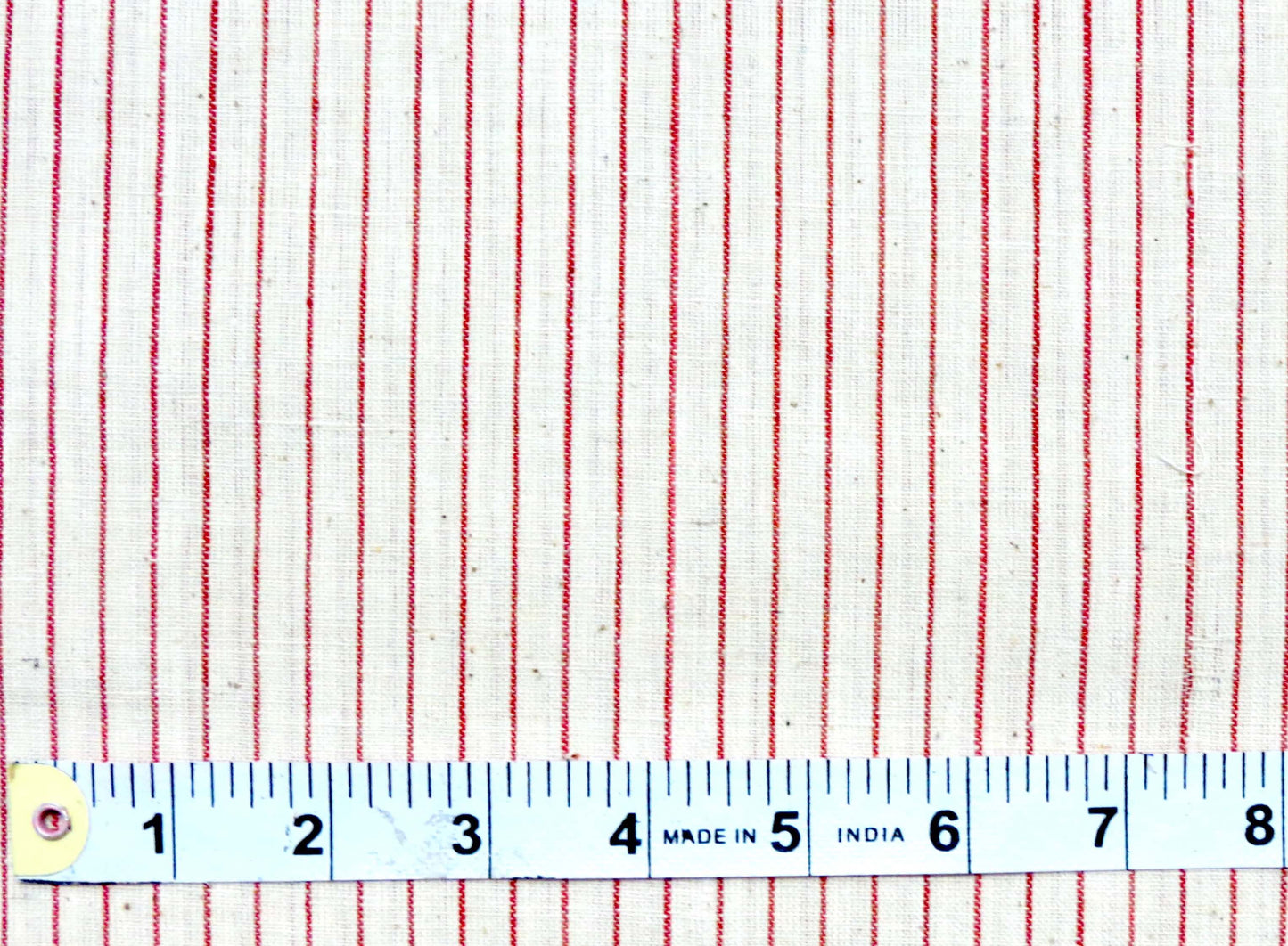 Crimson Whisper Stripes (Cream & Red Thin Stripes)