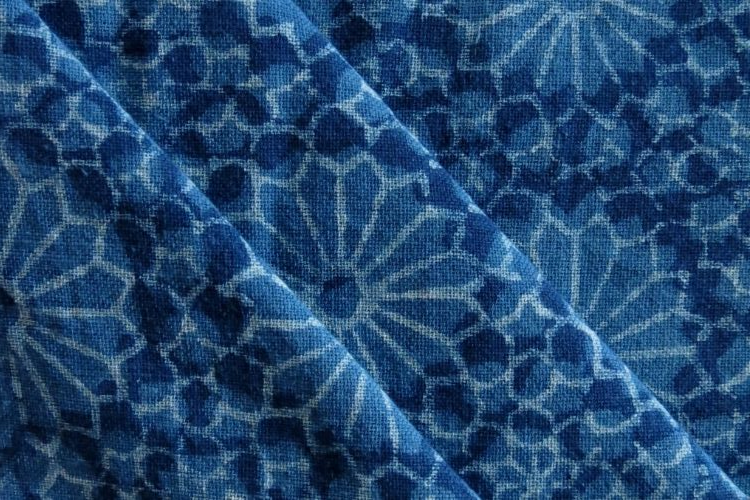 Indigo Hand Block Print - Floral Pattern