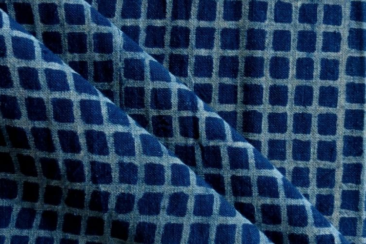 Indigo Hand Block Print - Small Checks