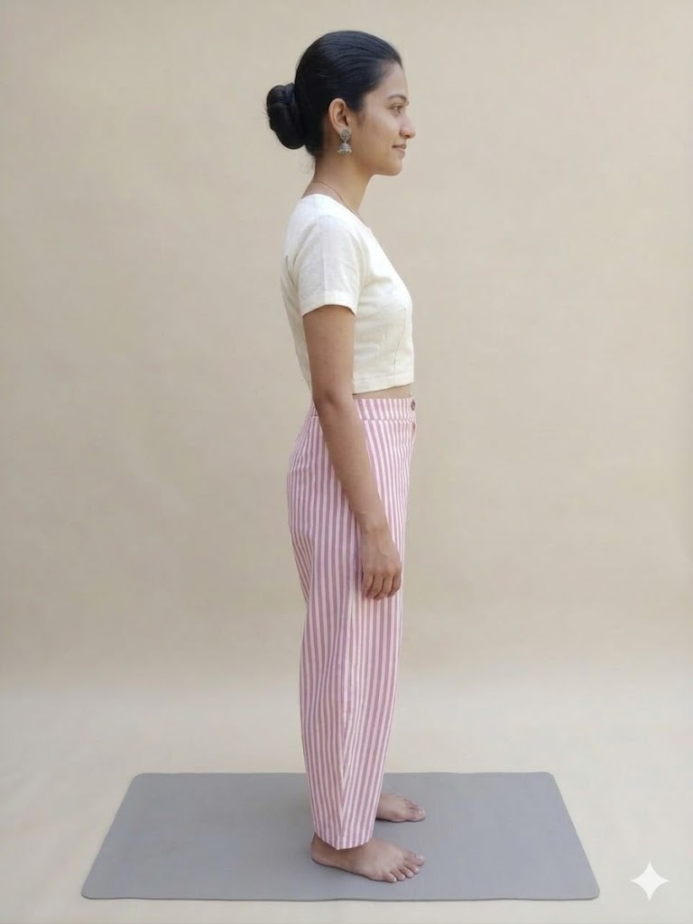 MORALFIBRE’s Red & white stripes ankle pants