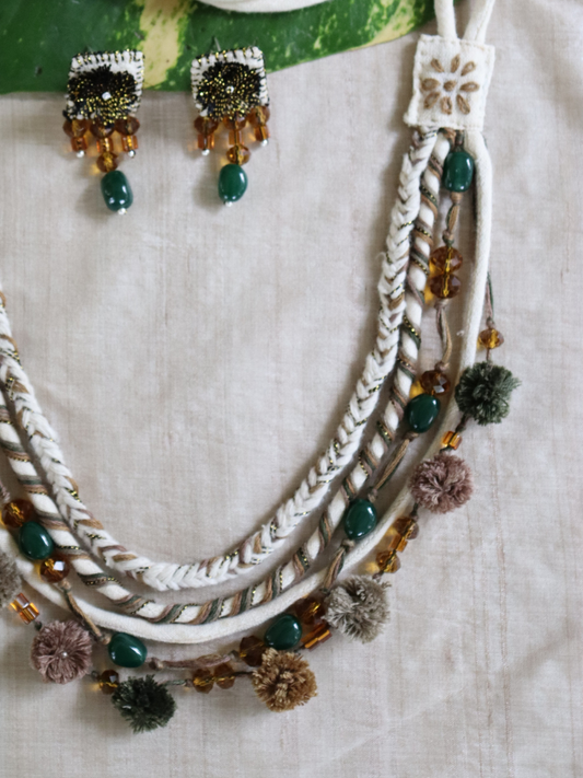 THREAD & BEAD WORK SET – EARTHY COLORED