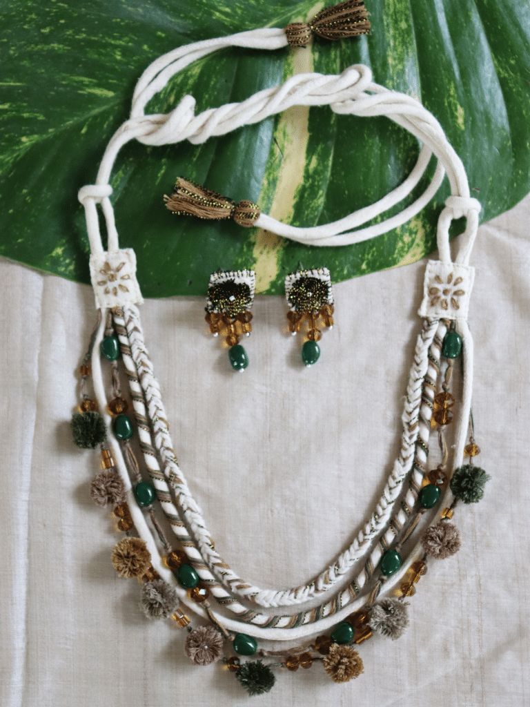 THREAD & BEAD WORK SET – EARTHY COLORED