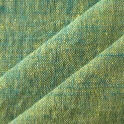 100% cotton handspun handwoven green yarn dyed fabric