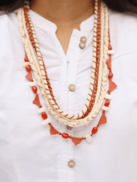 THREAD & BEAD WORK SET – CORAL
