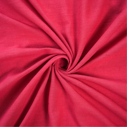 Plain Dyed Pomegranate Handwoven Cotton Fabric