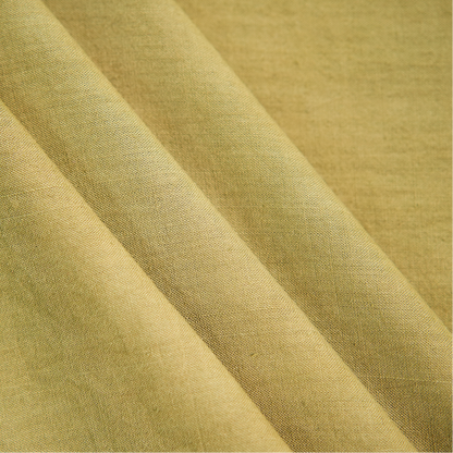 Plain Dyed Yarn Dyed Mustard Handwoven Cotton Fabric