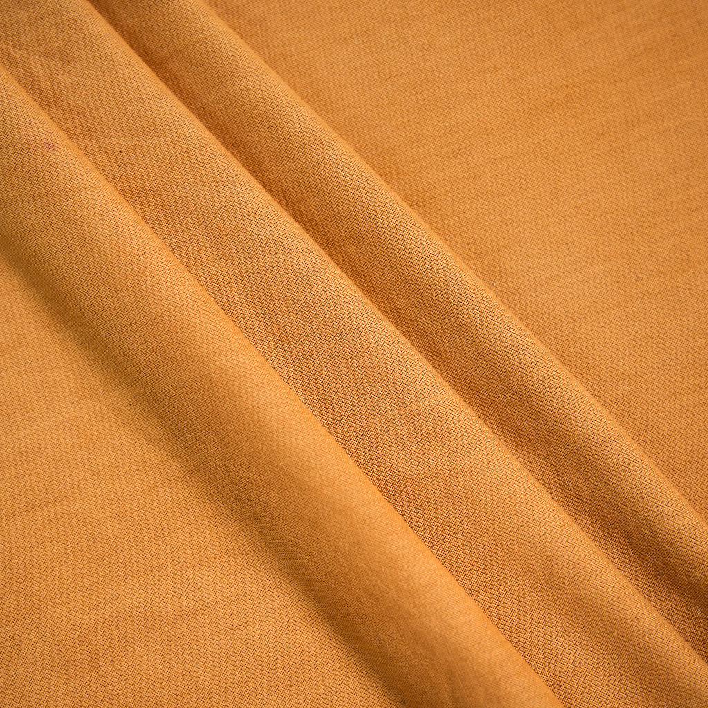 Plain Dyed Rust Handwoven Cotton Fabric