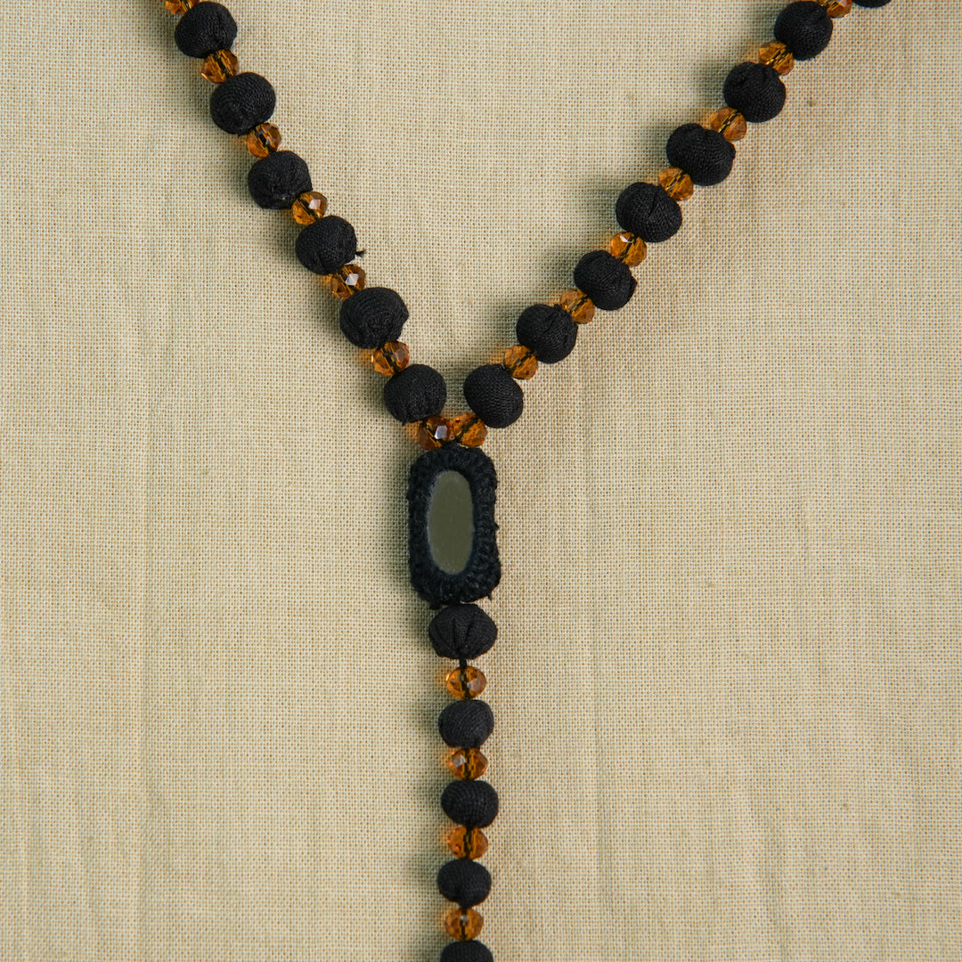 BORIYA MALA WITH CRYSTAL & MIRROR LOCKING