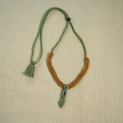 KIDIYA PEARLS CHOKER WITH MIRROR PENDANT