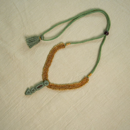KIDIYA PEARLS CHOKER WITH MIRROR PENDANT