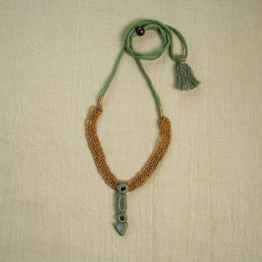 KIDIYA PEARLS CHOKER WITH MIRROR PENDANT