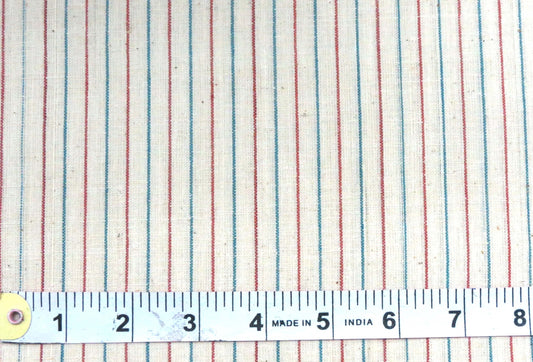 Carnival Stripes (Blue, Cream, Red & White)