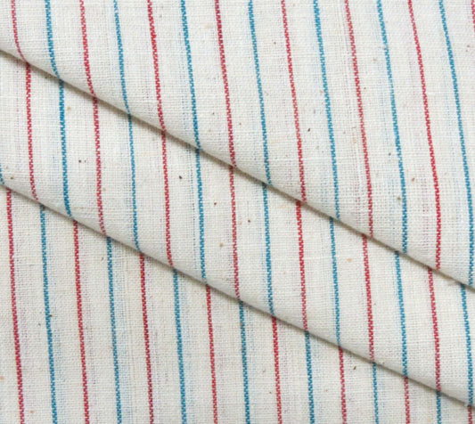 Carnival Stripes (Blue, Cream, Red & White)