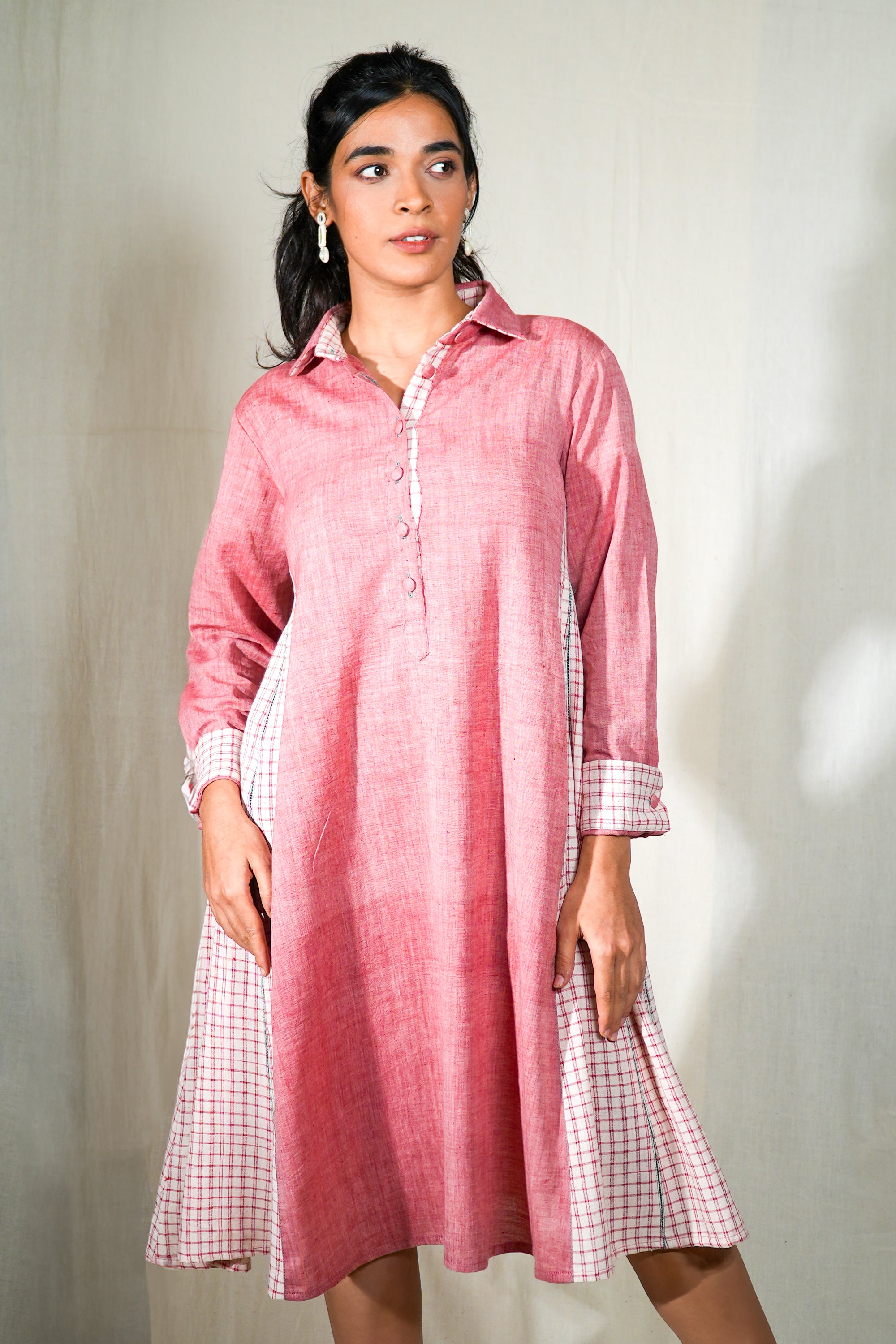MORALFIBRE SIDE KALI LONG SHIRT DRESS FROM 