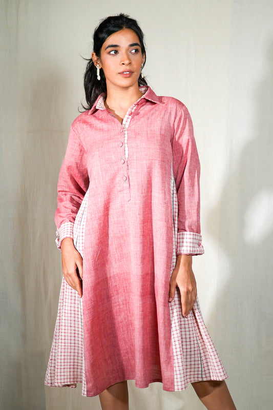 MORALFIBRE SIDE KALI LONG SHIRT DRESS FROM "SHAPES COLLECTION"