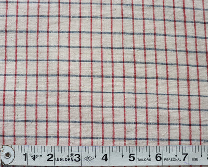 Rustic Red & Blue Yarn-Dyed Checks