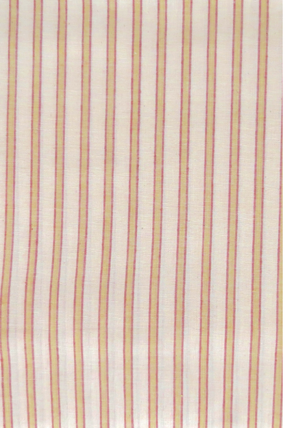 Red & Mustard Stripe Organic Cotton Fabric