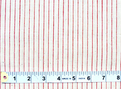 Crimson Whisper Stripes (Cream & Red Thin Stripes)