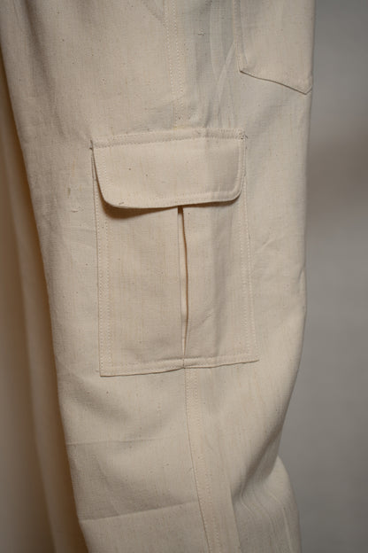 MORALFIBRE CARGO PANTS IN HIGH QUALITY SKIN FRIENDLY PROCESSED KHADI