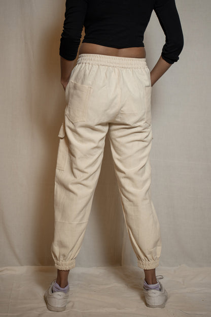 MORALFIBRE CARGO PANTS IN HIGH QUALITY SKIN FRIENDLY PROCESSED KHADI