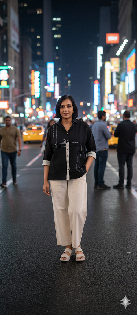 MORALFIBRE KIMONO SHIRT WITH STRIPED DETAILS