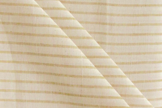 Mustard Stripe Organic Cotton Fabric